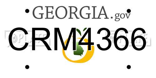 CRM4366 Georgia License Plate