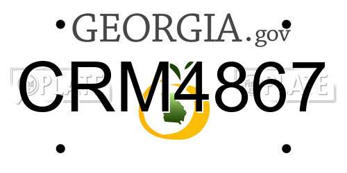 CRM4867 Georgia License Plate