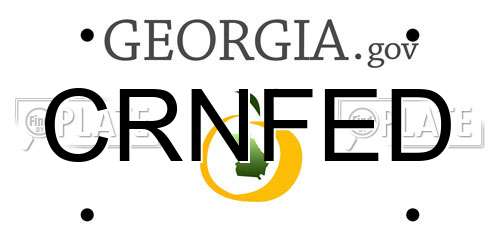 CRNFED Georgia License Plate