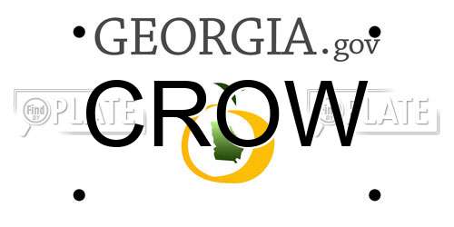 CROW Georgia License Plate
