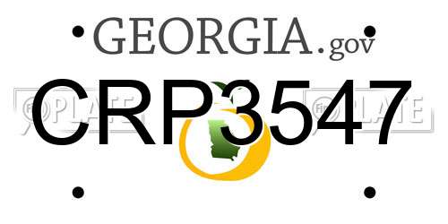 CRP3547 Georgia License Plate