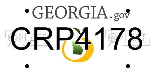 CRP4178 Georgia License Plate