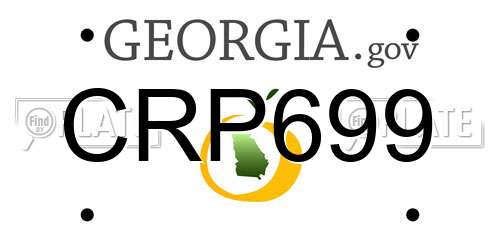 CRP699 Georgia License Plate