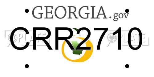 CRR2710 Georgia License Plate