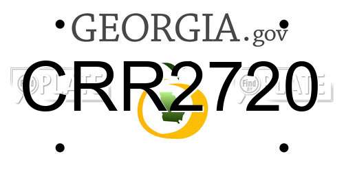 CRR2720 Georgia License Plate