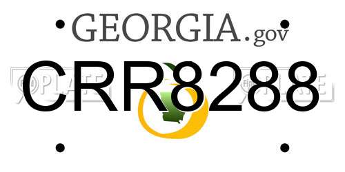 CRR8288 Georgia License Plate