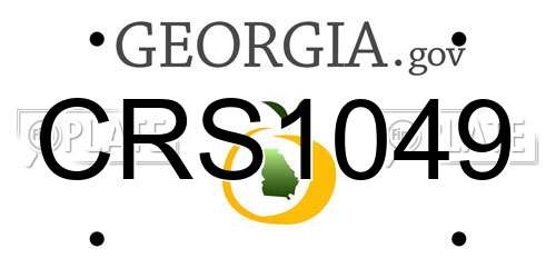CRS1049 Georgia License Plate