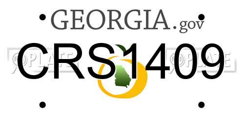 CRS1409 Georgia License Plate