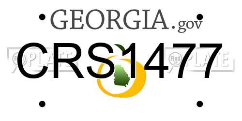 CRS1477 Georgia License Plate