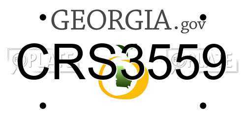 CRS3559 Georgia License Plate