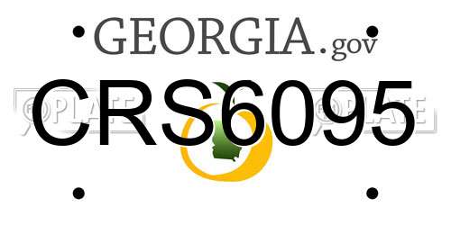 CRS6095 Georgia License Plate