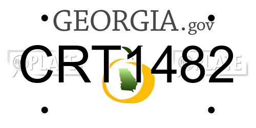 CRT1482 Georgia License Plate