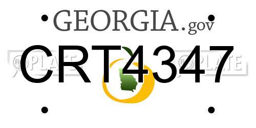 CRT4347 Georgia License Plate