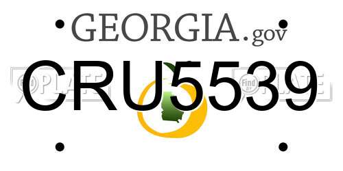 CRU5539 Georgia License Plate