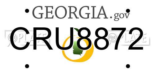 CRU8872 Georgia License Plate