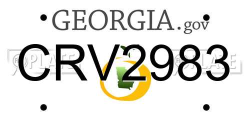 CRV2983 Georgia License Plate