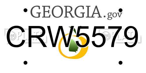 CRW5579 Georgia License Plate