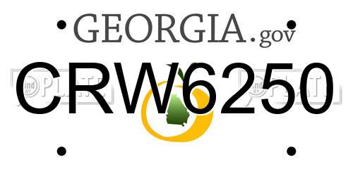 CRW6250 Georgia License Plate
