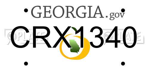 CRX1340 Georgia License Plate