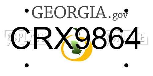 CRX9864 Georgia License Plate