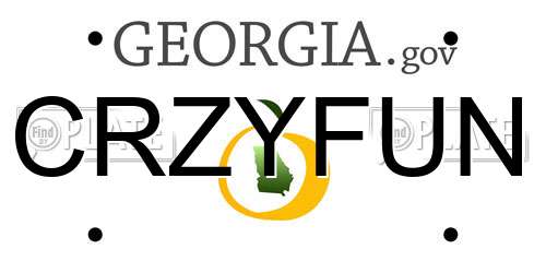 CRZYFUN Georgia License Plate