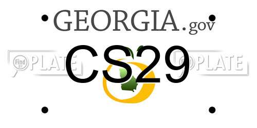 CS29 Georgia License Plate
