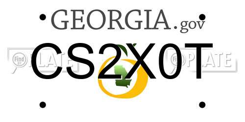 CS2X0T Georgia License Plate