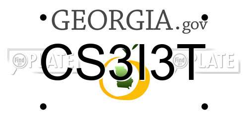 CS3I3T Georgia License Plate