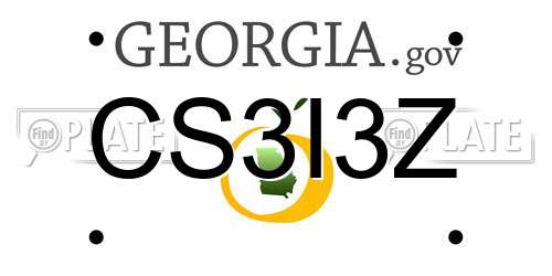 CS3I3Z Georgia License Plate