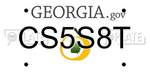 CS5S8T Georgia License Plate