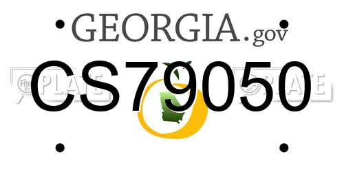 CS79050 Georgia License Plate