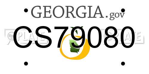CS79080 Georgia License Plate