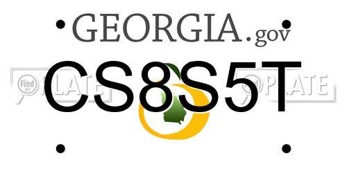 CS8S5T Georgia License Plate