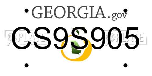 CS9S905 Georgia License Plate
