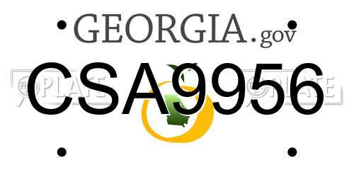 CSA9956 Georgia License Plate