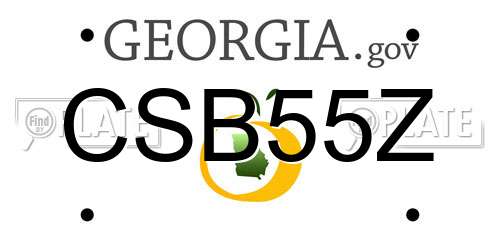 CSB55Z Georgia License Plate