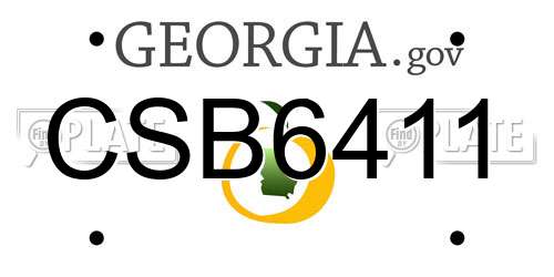 CSB6411 Georgia License Plate