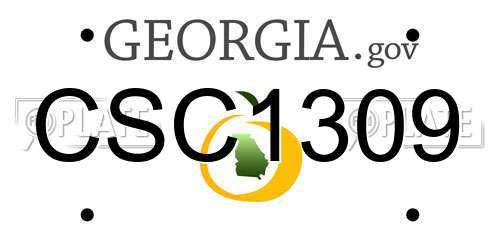CSC1309 Georgia License Plate