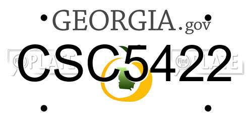 CSC5422 Georgia License Plate