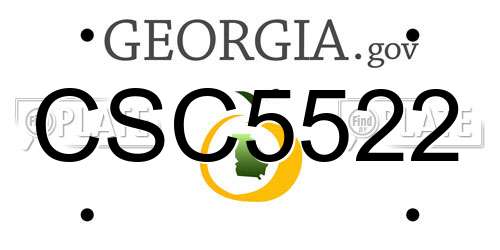 CSC5522 Georgia License Plate