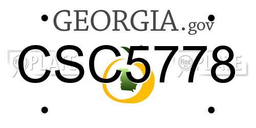 CSC5778 Georgia License Plate