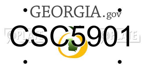 CSC5901 Georgia License Plate