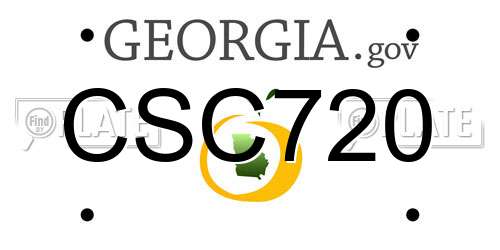 CSC720 Georgia License Plate