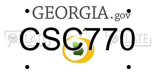 CSC770 Georgia License Plate