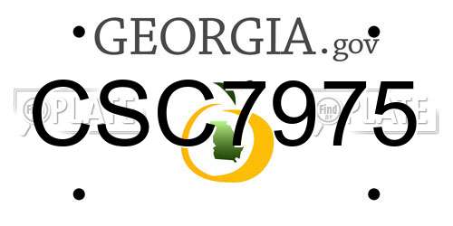 CSC7975 Georgia License Plate