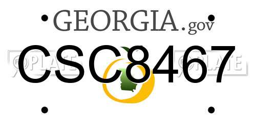 CSC8467 Georgia License Plate
