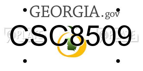 CSC8509 Georgia License Plate