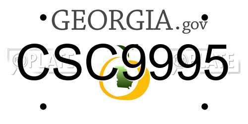 CSC9995 Georgia License Plate
