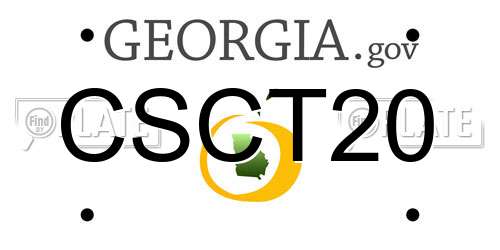 CSCT20 Georgia License Plate