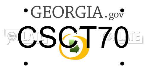 CSCT70 Georgia License Plate